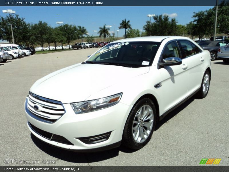 White Platinum Tri-Coat / Dune 2013 Ford Taurus Limited