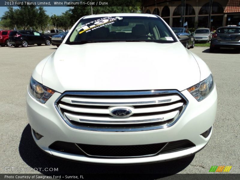 White Platinum Tri-Coat / Dune 2013 Ford Taurus Limited