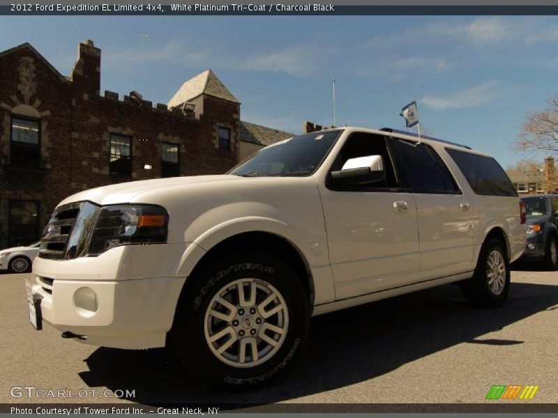 White Platinum Tri-Coat / Charcoal Black 2012 Ford Expedition EL Limited 4x4