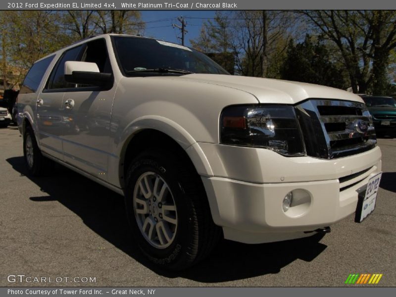 White Platinum Tri-Coat / Charcoal Black 2012 Ford Expedition EL Limited 4x4