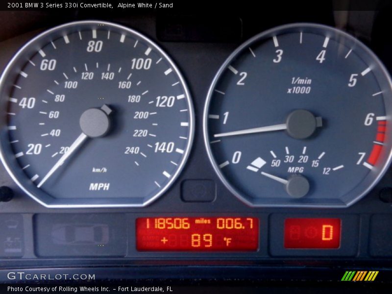Alpine White / Sand 2001 BMW 3 Series 330i Convertible