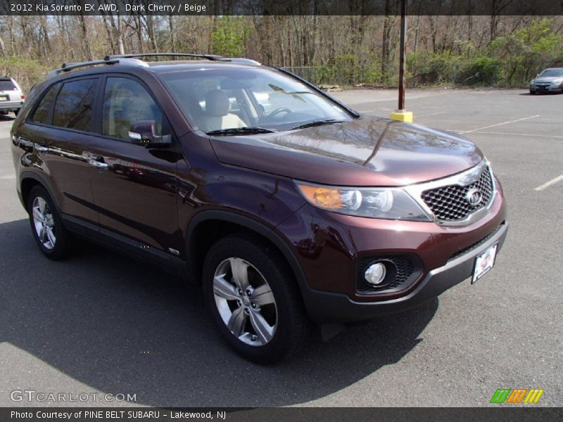 Dark Cherry / Beige 2012 Kia Sorento EX AWD