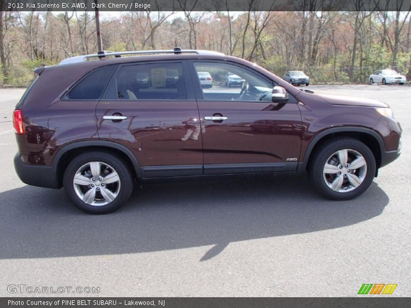 Dark Cherry / Beige 2012 Kia Sorento EX AWD