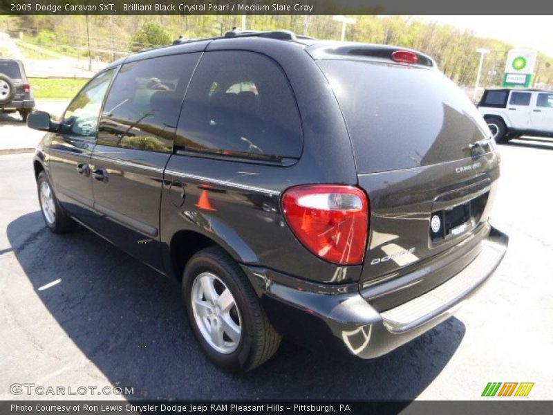 Brilliant Black Crystal Pearl / Medium Slate Gray 2005 Dodge Caravan SXT