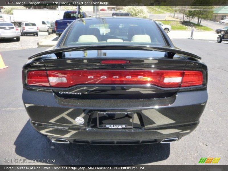 Pitch Black / Black/Light Frost Beige 2012 Dodge Charger SXT