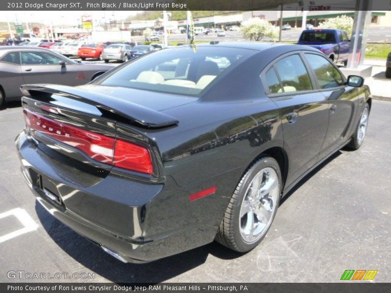 Pitch Black / Black/Light Frost Beige 2012 Dodge Charger SXT