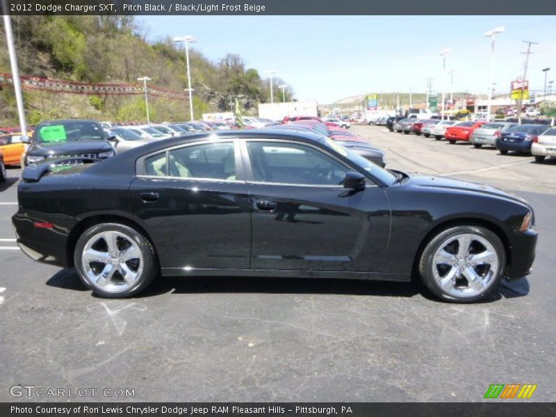 Pitch Black / Black/Light Frost Beige 2012 Dodge Charger SXT