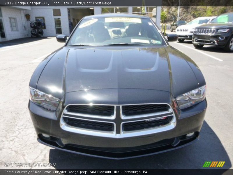 Pitch Black / Black/Light Frost Beige 2012 Dodge Charger SXT