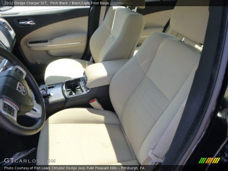 Pitch Black / Black/Light Frost Beige 2012 Dodge Charger SXT