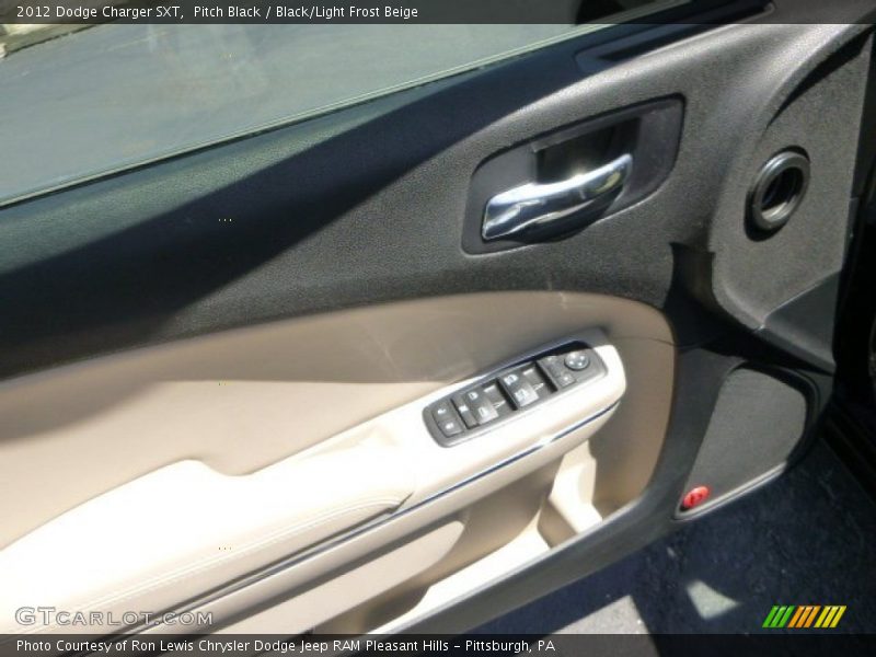 Pitch Black / Black/Light Frost Beige 2012 Dodge Charger SXT