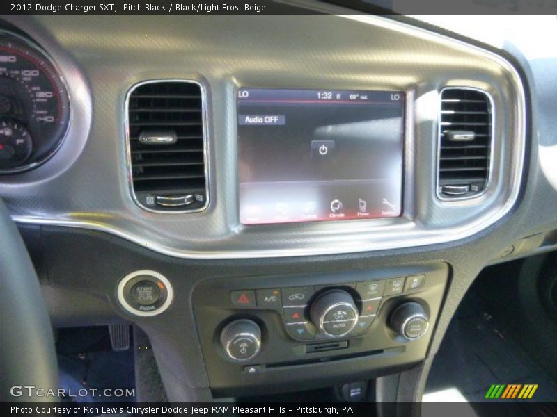 Pitch Black / Black/Light Frost Beige 2012 Dodge Charger SXT