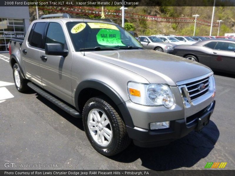 Vapor Silver Metallic / Dark Charcoal 2008 Ford Explorer Sport Trac XLT 4x4