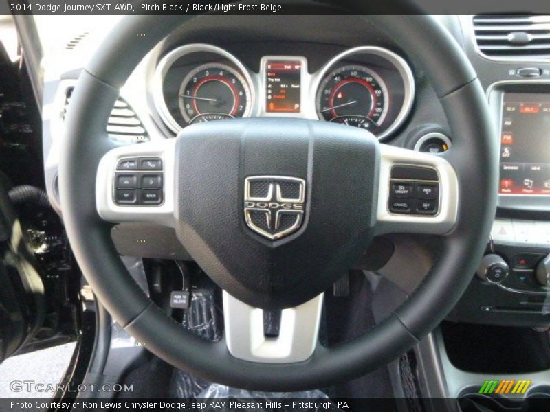 Pitch Black / Black/Light Frost Beige 2014 Dodge Journey SXT AWD