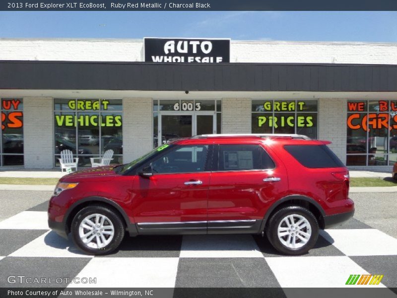 Ruby Red Metallic / Charcoal Black 2013 Ford Explorer XLT EcoBoost
