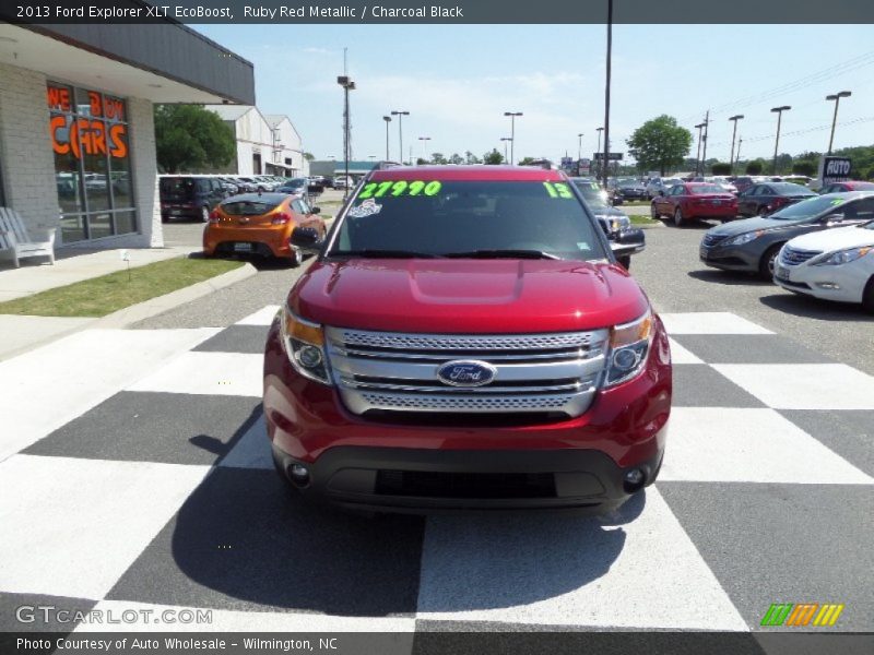 Ruby Red Metallic / Charcoal Black 2013 Ford Explorer XLT EcoBoost
