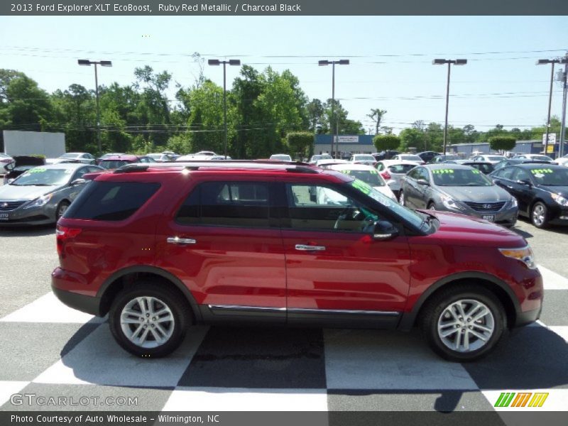 Ruby Red Metallic / Charcoal Black 2013 Ford Explorer XLT EcoBoost