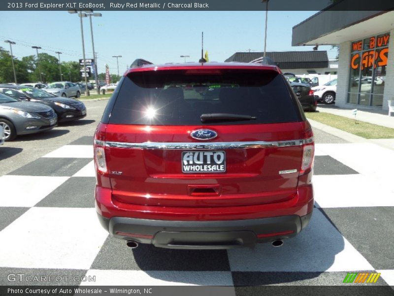 Ruby Red Metallic / Charcoal Black 2013 Ford Explorer XLT EcoBoost