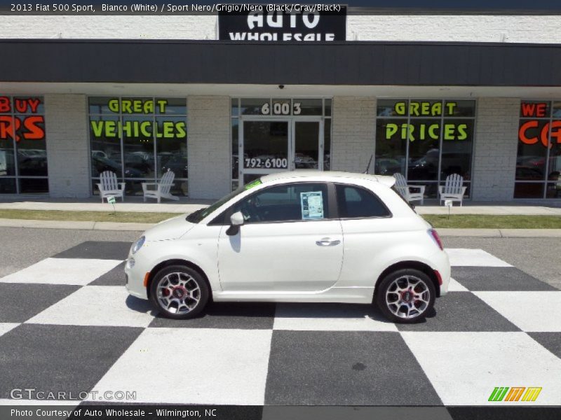 Bianco (White) / Sport Nero/Grigio/Nero (Black/Gray/Black) 2013 Fiat 500 Sport
