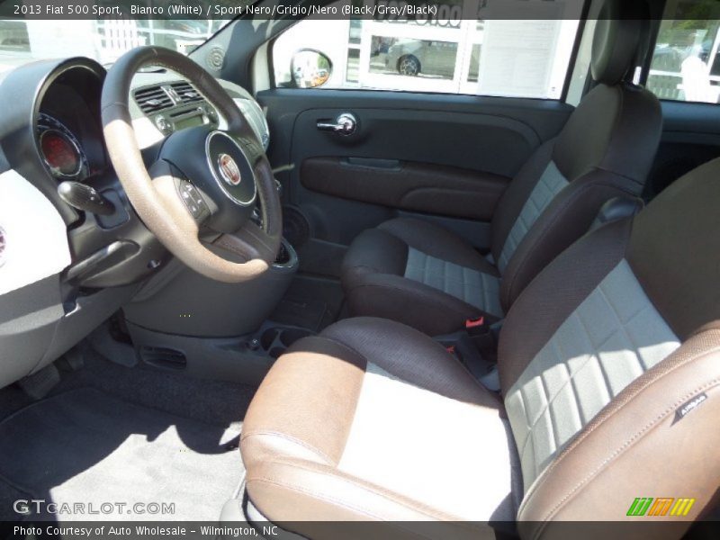 Bianco (White) / Sport Nero/Grigio/Nero (Black/Gray/Black) 2013 Fiat 500 Sport