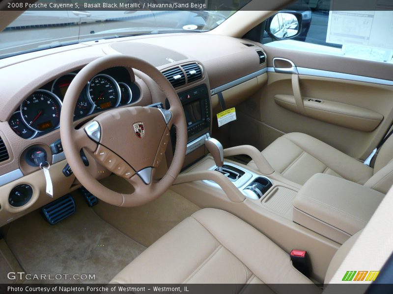 Basalt Black Metallic / Havanna/Sand Beige 2008 Porsche Cayenne S