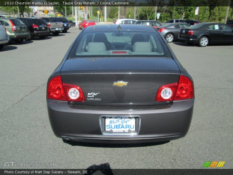 Taupe Gray Metallic / Cocoa/Cashmere 2010 Chevrolet Malibu LS Sedan