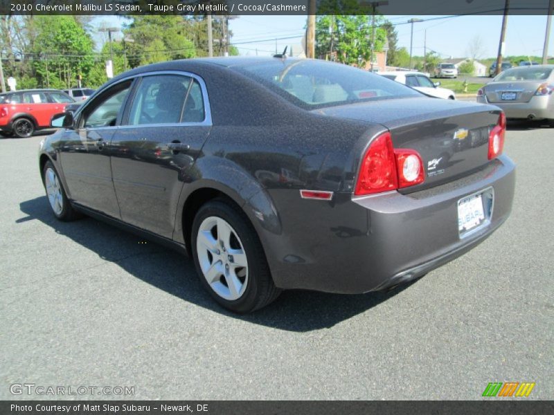 Taupe Gray Metallic / Cocoa/Cashmere 2010 Chevrolet Malibu LS Sedan