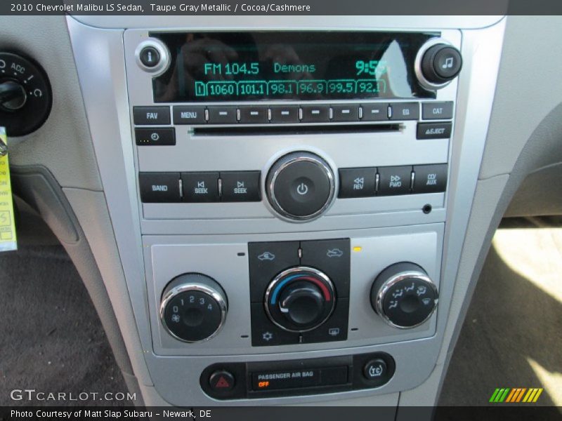 Taupe Gray Metallic / Cocoa/Cashmere 2010 Chevrolet Malibu LS Sedan