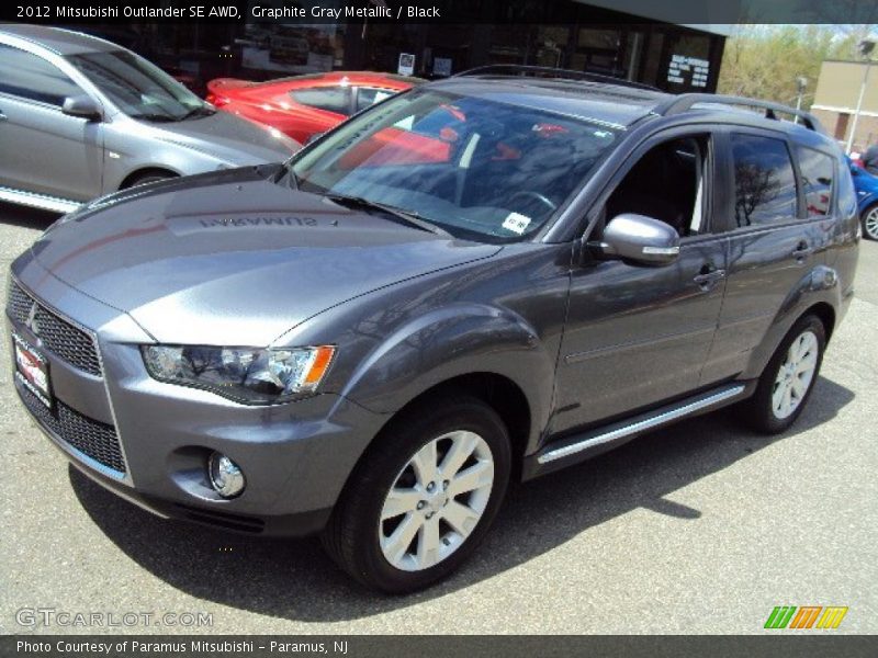 Graphite Gray Metallic / Black 2012 Mitsubishi Outlander SE AWD