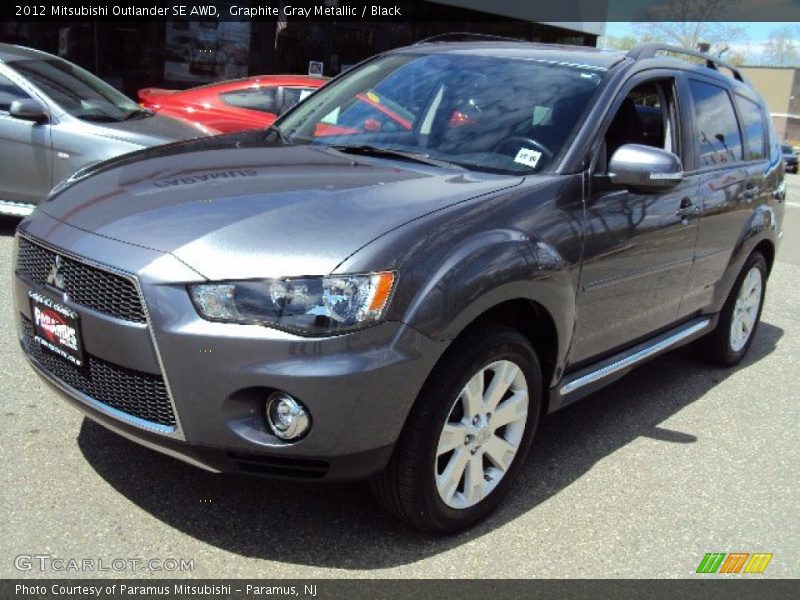Graphite Gray Metallic / Black 2012 Mitsubishi Outlander SE AWD