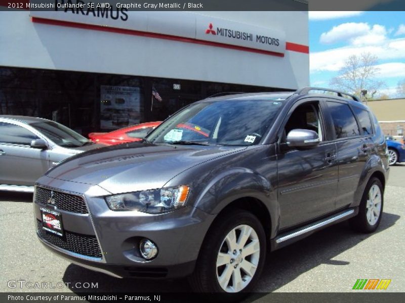 Graphite Gray Metallic / Black 2012 Mitsubishi Outlander SE AWD