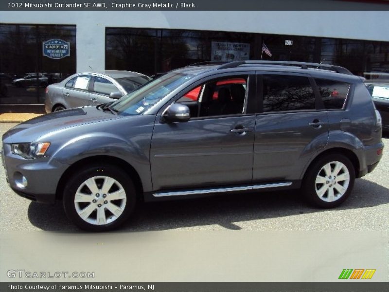 Graphite Gray Metallic / Black 2012 Mitsubishi Outlander SE AWD