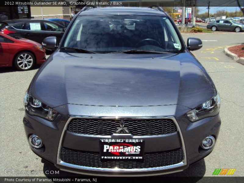 Graphite Gray Metallic / Black 2012 Mitsubishi Outlander SE AWD