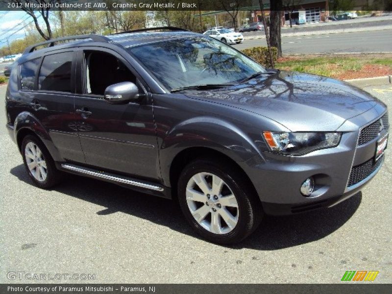 Graphite Gray Metallic / Black 2012 Mitsubishi Outlander SE AWD