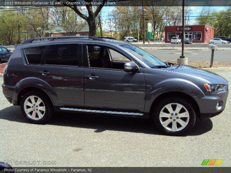 Graphite Gray Metallic / Black 2012 Mitsubishi Outlander SE AWD