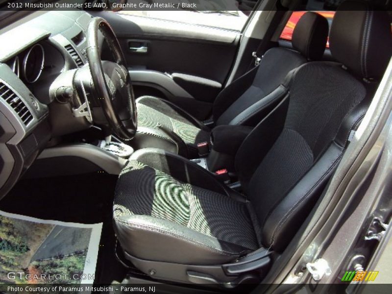 Graphite Gray Metallic / Black 2012 Mitsubishi Outlander SE AWD