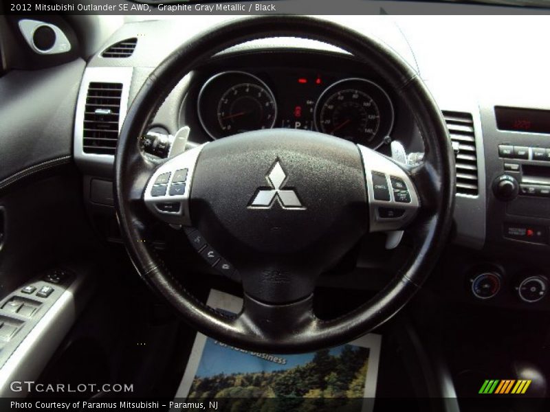 Graphite Gray Metallic / Black 2012 Mitsubishi Outlander SE AWD