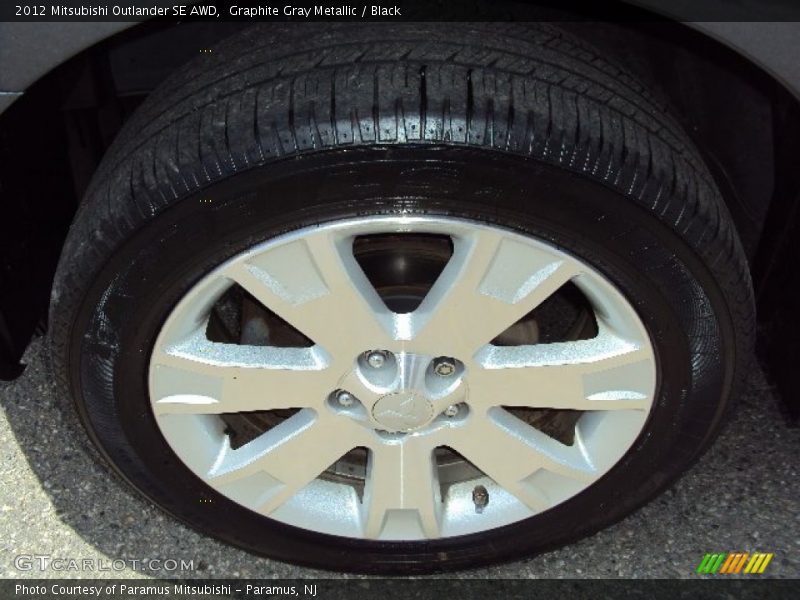Graphite Gray Metallic / Black 2012 Mitsubishi Outlander SE AWD