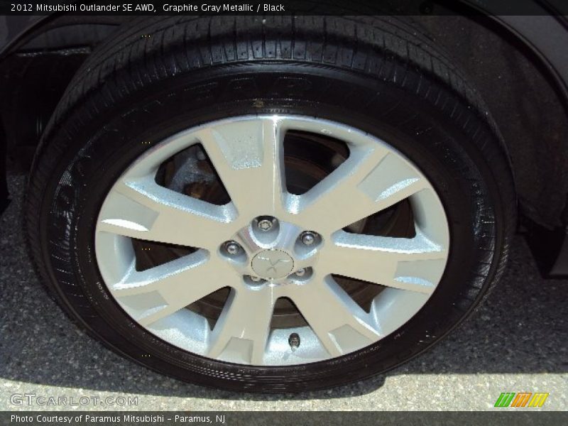 Graphite Gray Metallic / Black 2012 Mitsubishi Outlander SE AWD