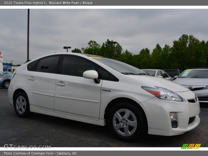 Blizzard White Pearl / Bisque 2010 Toyota Prius Hybrid V