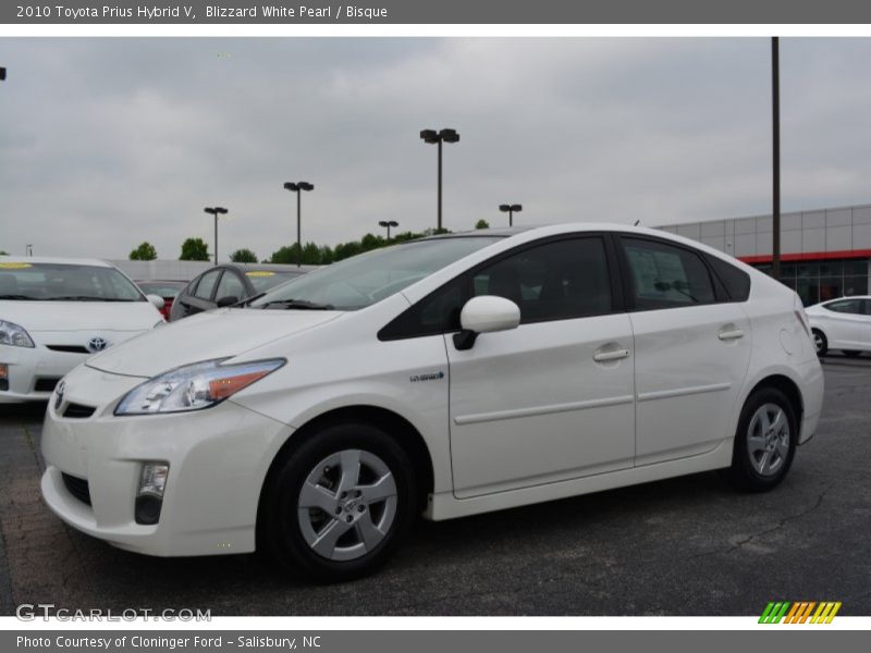 Blizzard White Pearl / Bisque 2010 Toyota Prius Hybrid V