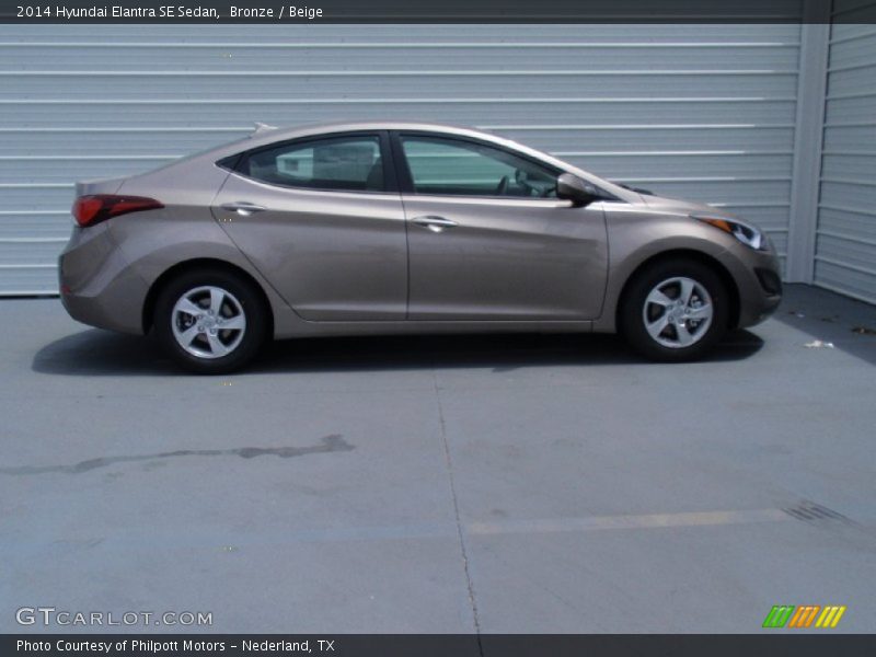 Bronze / Beige 2014 Hyundai Elantra SE Sedan