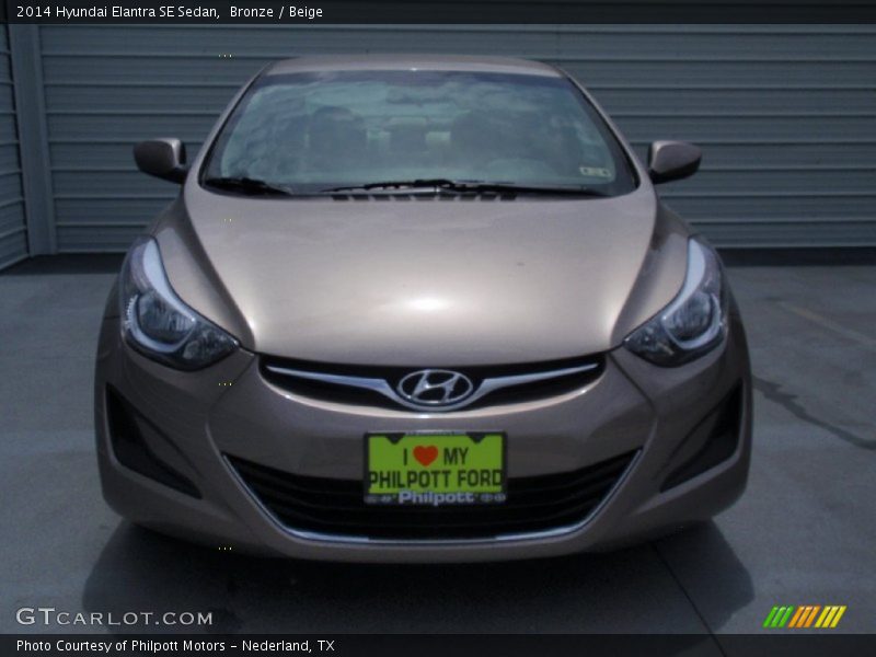Bronze / Beige 2014 Hyundai Elantra SE Sedan