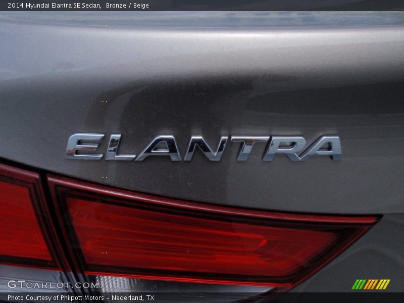 Bronze / Beige 2014 Hyundai Elantra SE Sedan