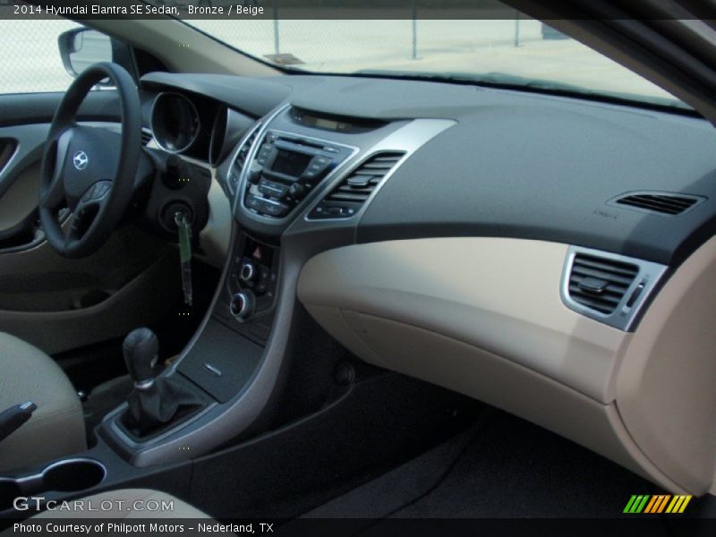 Bronze / Beige 2014 Hyundai Elantra SE Sedan