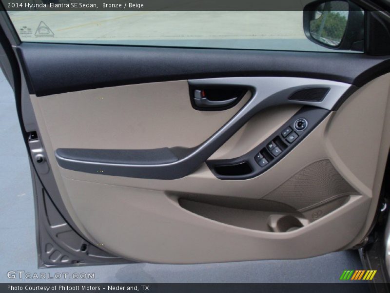 Bronze / Beige 2014 Hyundai Elantra SE Sedan