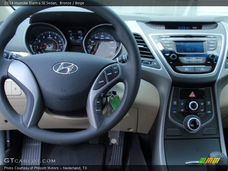 Bronze / Beige 2014 Hyundai Elantra SE Sedan
