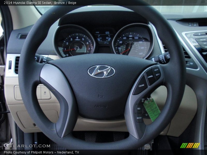 Bronze / Beige 2014 Hyundai Elantra SE Sedan