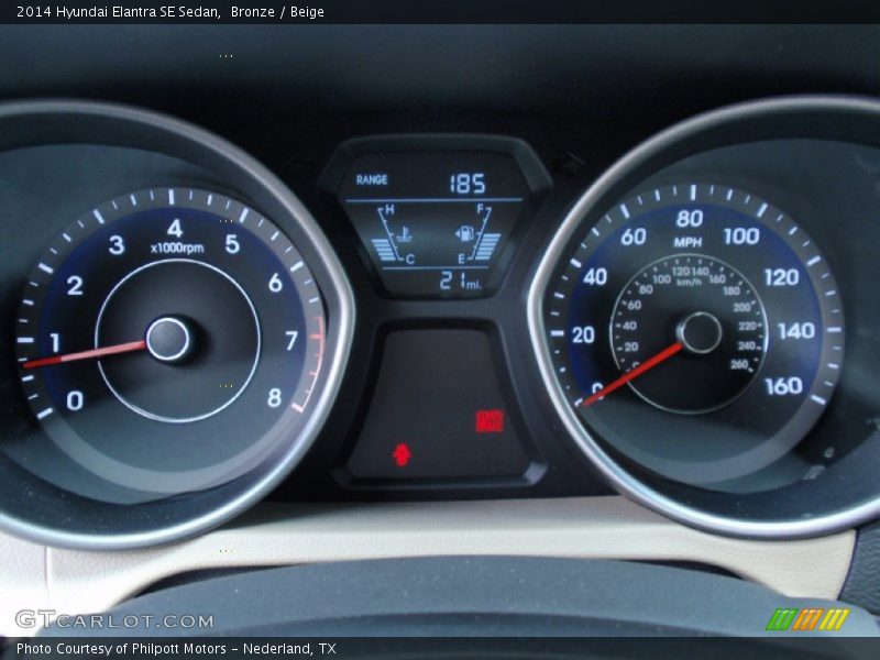 Bronze / Beige 2014 Hyundai Elantra SE Sedan