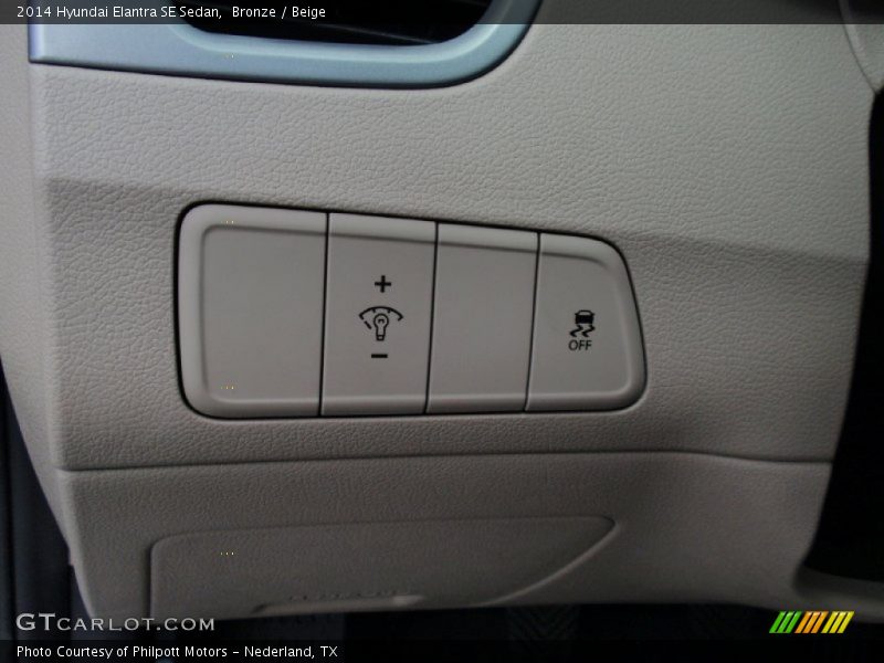 Bronze / Beige 2014 Hyundai Elantra SE Sedan