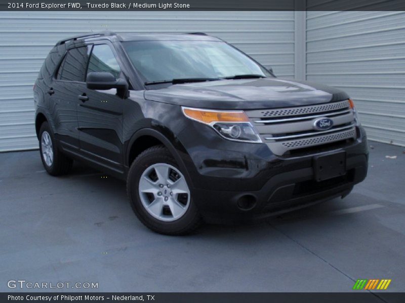 Tuxedo Black / Medium Light Stone 2014 Ford Explorer FWD